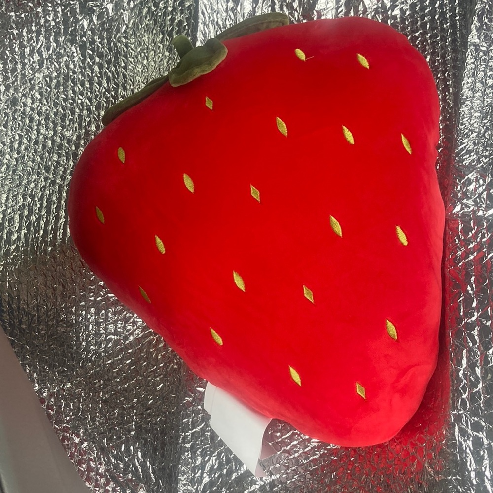 Kawaii NWT STRAWBERRY 🍓 NWT 12 inch strawberry 🍓 pillow